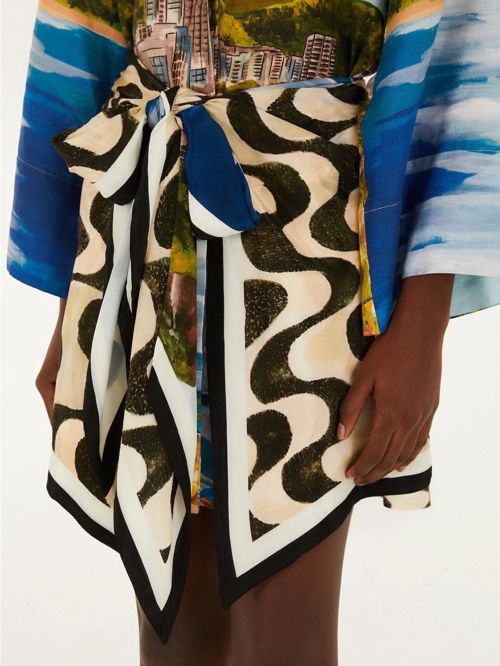 FARM RIO Multicolor Copacabana Beach Long Sleeve Kimono - Picture 4 of 7